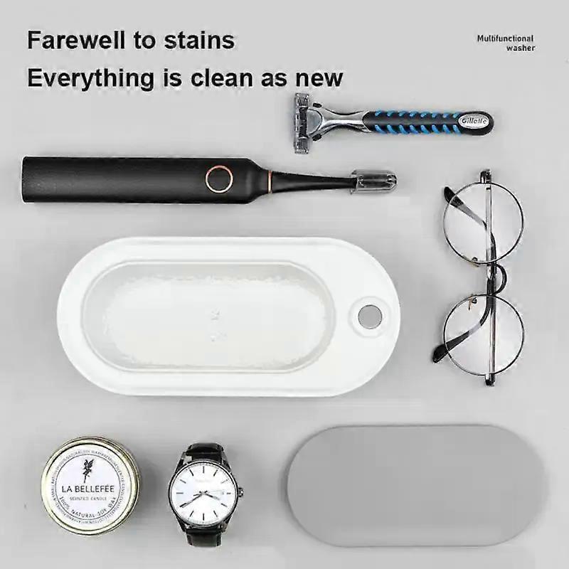 Ultrasonic Glasses Denture Cleaner Bath For Multifunctional Watches Contact Lens Teeth Electric Makeup Jewelry Razor Cleaner