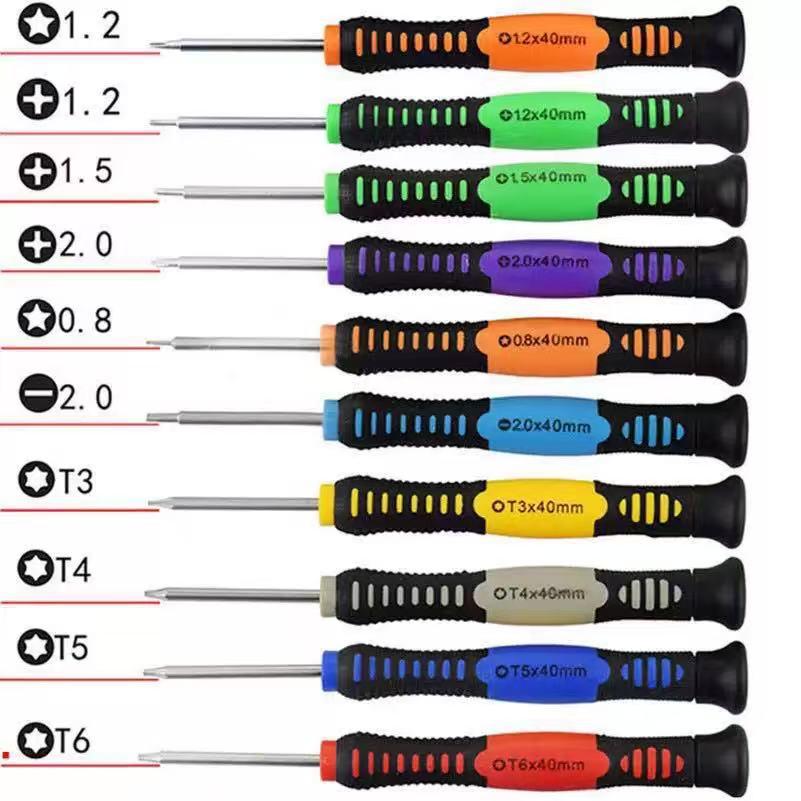Five-Star T-Type Chrome Vanadium Steel Phillips & Flathead Screwdriver Set for Mobile Phone Repair T4