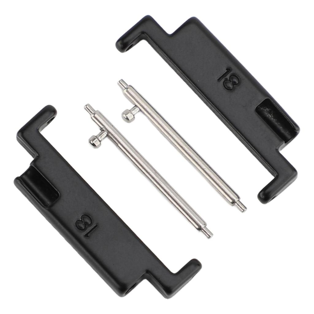 Pomya Metal Watch Band 1 Pair Watch Band Stainless Steel Watch Strap Connection Adapter for Watch Bands Adapter, Accessories, 18-22mm (Black)