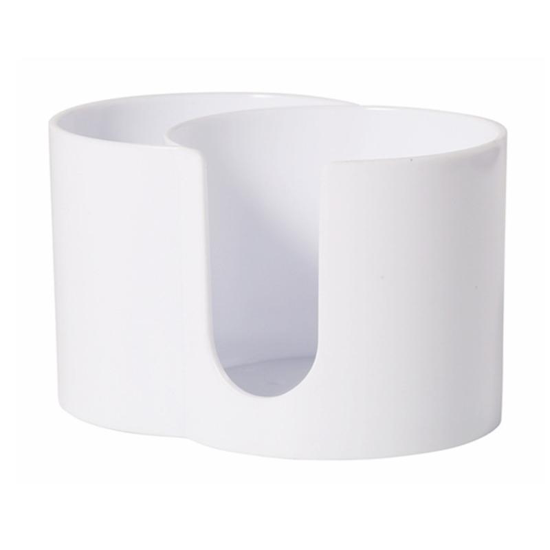 Makeup Cotton Pad and Swab Holder  With Separate Compartments Hygienic Split Space Saving Vanity Tray for Home or Travel белый