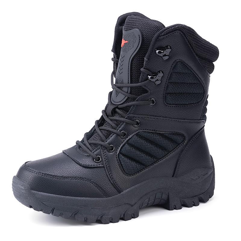 Herren Outdoor Taktische Stiefel Wasserdicht und Warm Hohe Bergsteigen Skifahren Trainingsstiefel High Top Kampfstiefel Militärstiefel