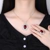 Jewelry Simulation Color Treasure Corundum High-End Jewelry Set Main Stone 15 * 20-13 * 18