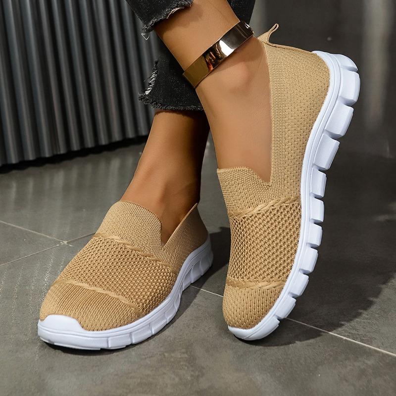 Summer New Casual Single Shoes Breathable Mesh Round Head Comfortable Casual Shoes Women's Foreign Trade Cross-border Large Size Women's Shoes