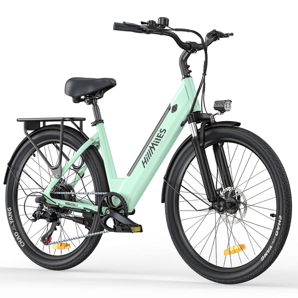 Electric Bike Adult Hillmiles 26" 250W Motor City Ebike 36V 13AH Max Range 100Km 7 Speed Load 120Kg MileCity 1