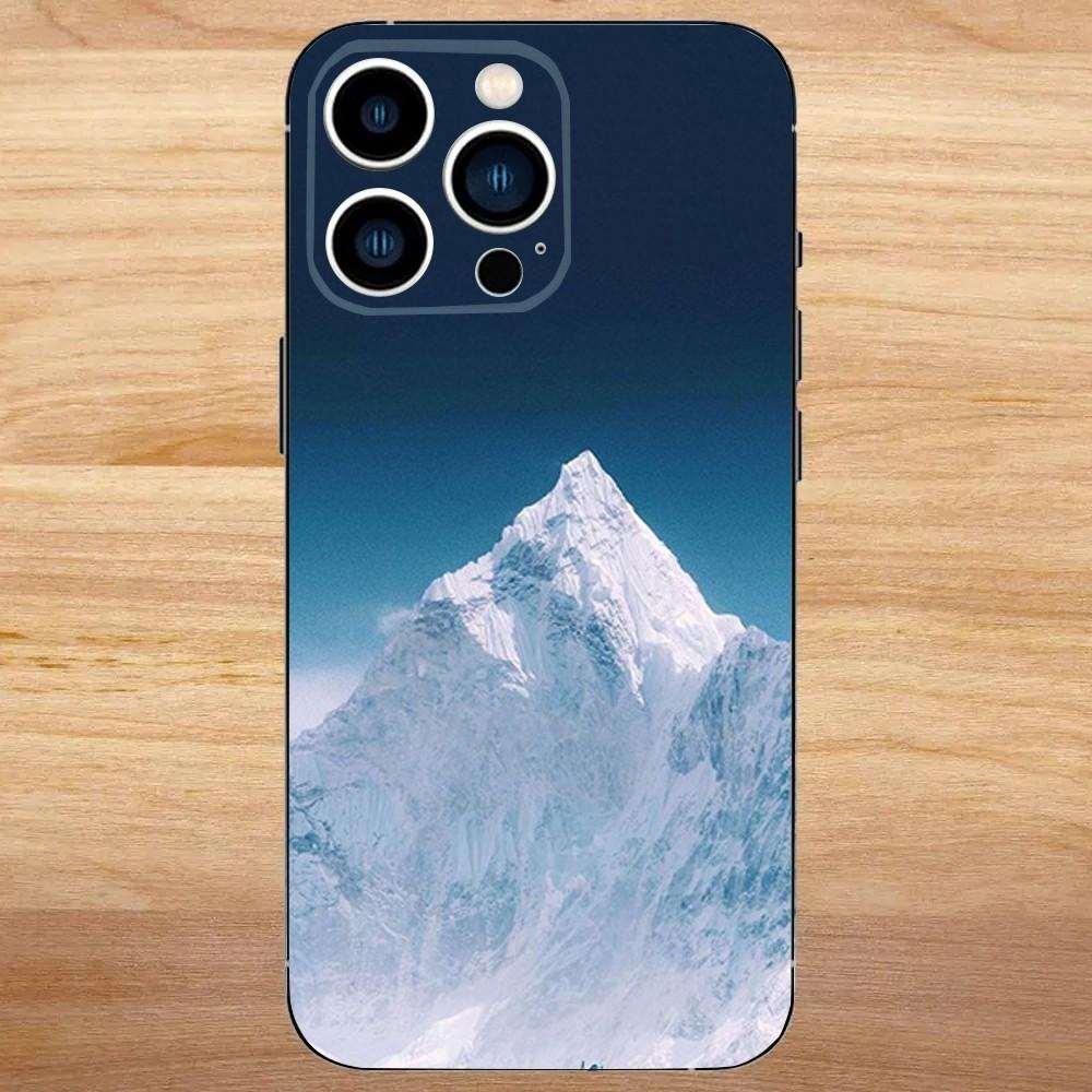 Góra Everest światowa pierwsza Etui na Telefon Dla iPhone 16,15,14,13,12,11,Mini,Pro,SE,MAX Białe Matowe Odporne na Wstrząsy Pokrowiec