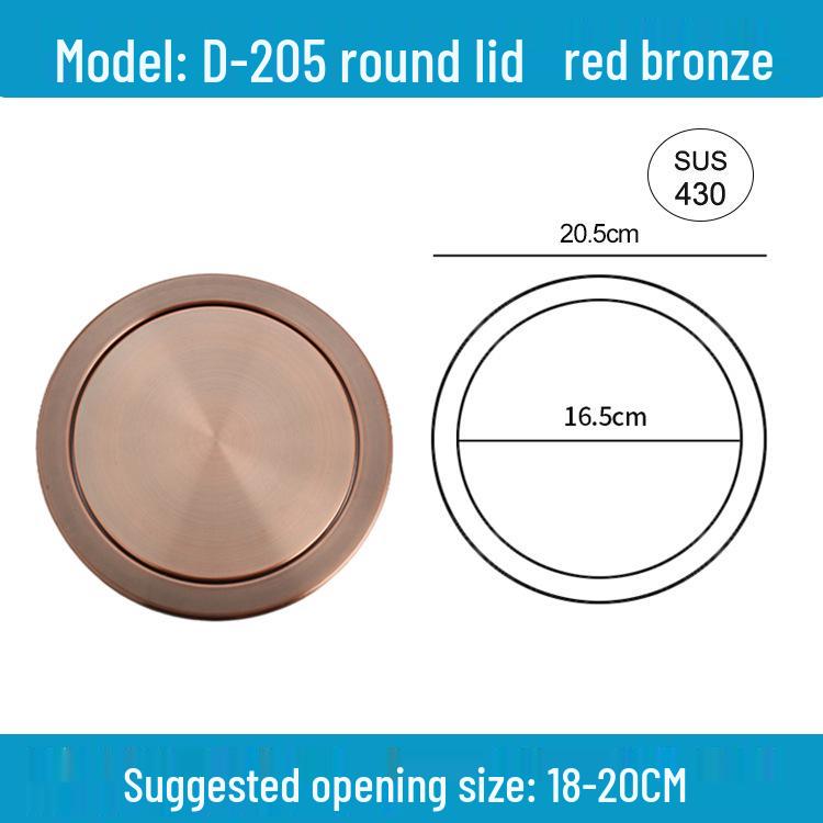 Runder versenkbarer Mülleimer mit Schwingdeckel für die Arbeitsplatte