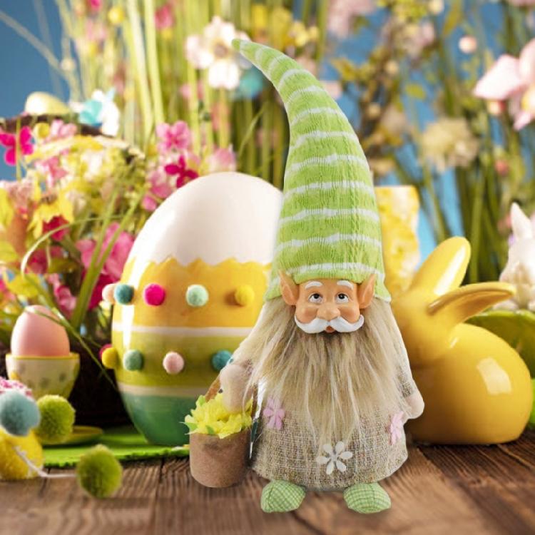 Creative Easters Gnomes Doll Figurine for Holiday Celebration Polyester Ornament Dwarf Sculpture Outdoor Decoration