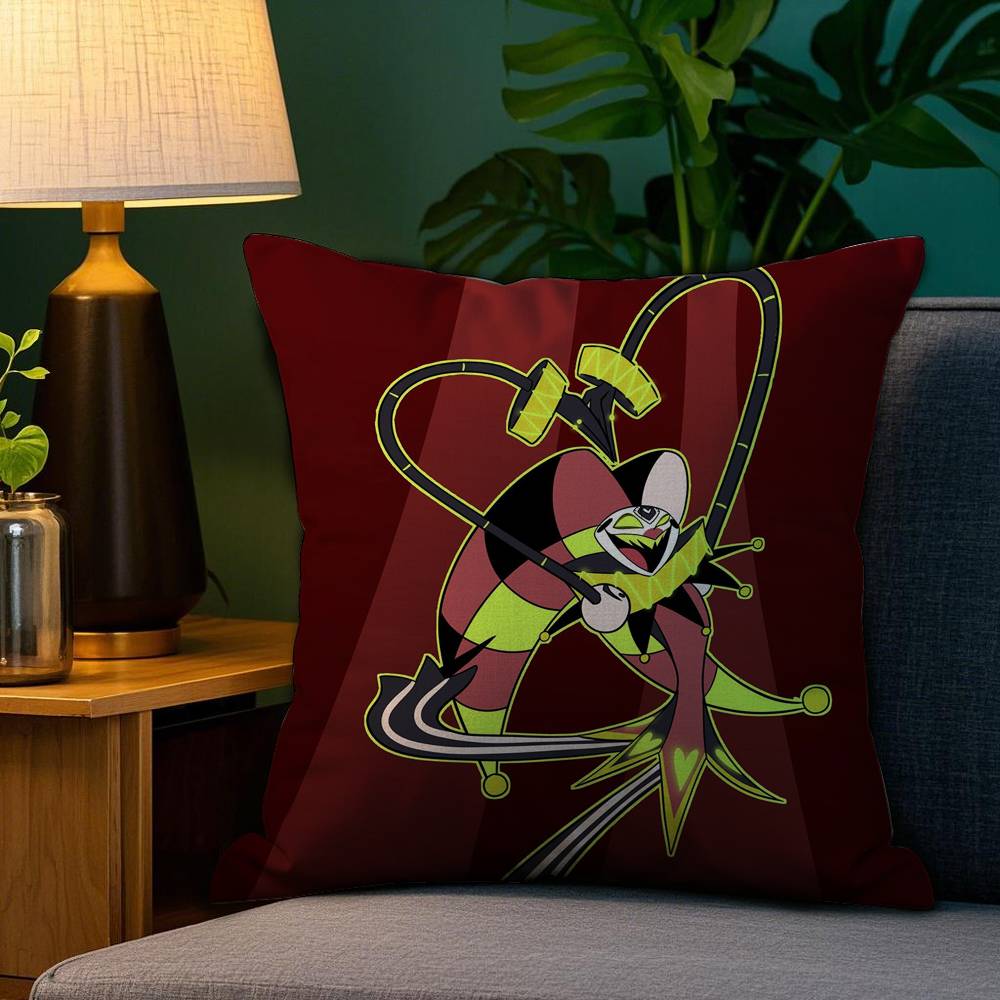 Anime H-HelluvaS B-Boss Pillow Case Plush Fabric Soft Double Sided Print Home Sofa High Quality Cushion Cover Throw