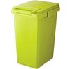 RISU Eco Container Style 2 Trash Can with Lid, Connectable, One-Hand Handle, Green, 45L, Stylish Kitchen Dustbin, Vegetable Drainer, Made In Japan