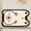 Cartoon Bathroom Absorbent and Easy To Dry Foot Mat, Anti Slip Mat for Entering the Home, Bathroom Diatomaceous Earth Floor Mat