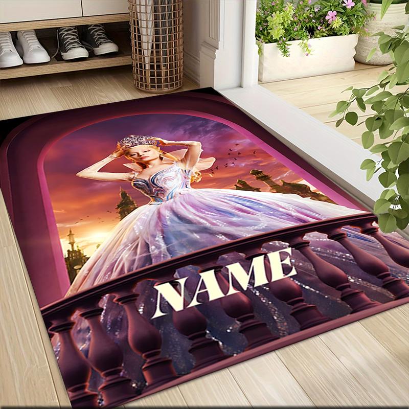 Custom Name "Magical Fantasy Dress" Carpet Rug Customizable Soft Washable Anti-Slip Home Living Room Sofa Mats Personalized Rug. 0909330