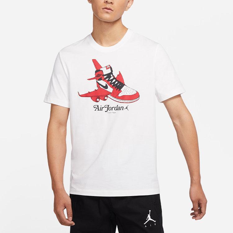 Футболка унисекс с круглым вырезом и короткими рукавами Jordan с принтом алфавита — фото 3