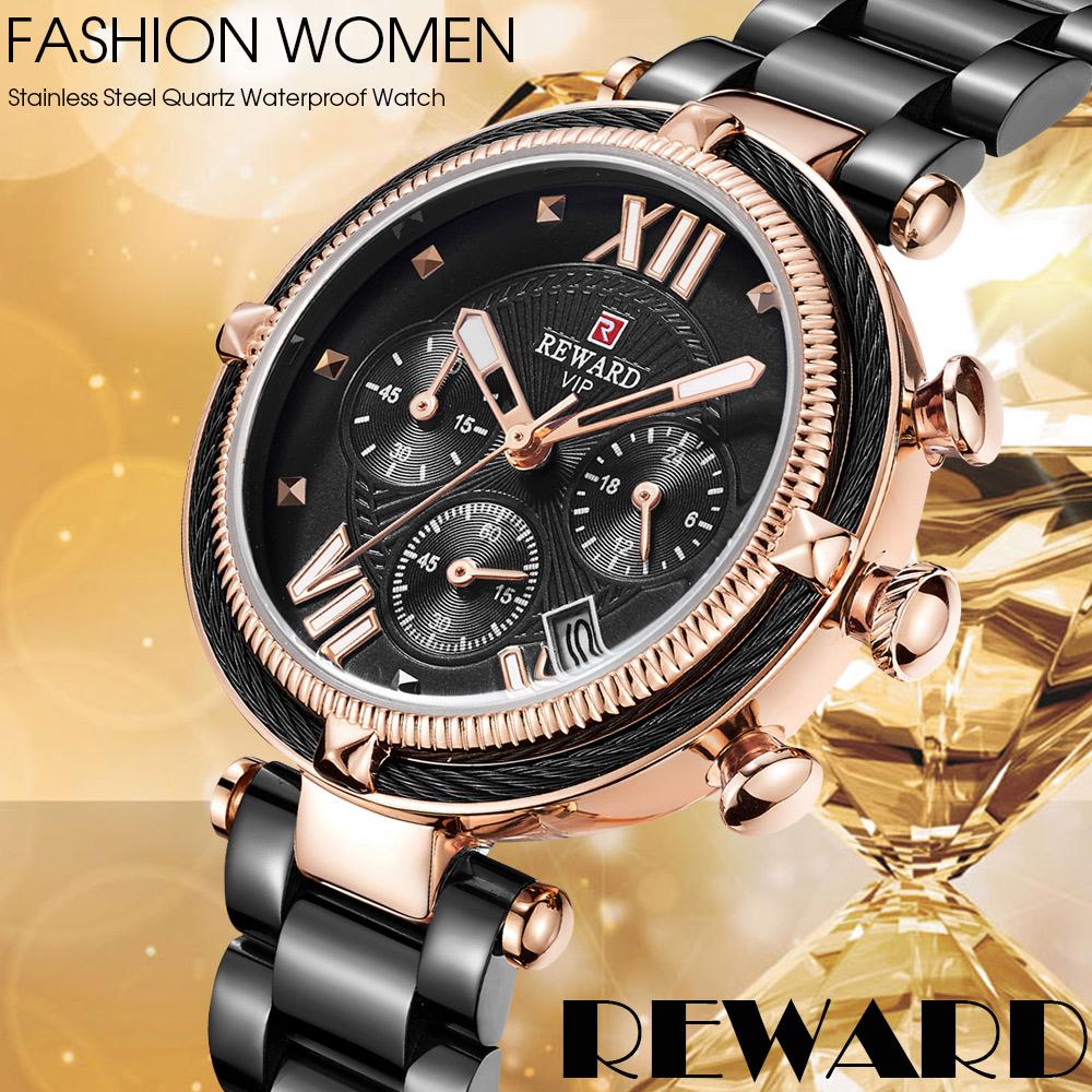 Buy REWARD Women's Watches Luxury Silver Watch Women Sport Watch  Chronograph Auto Date Watches at affordable prices — free shipping, real  reviews with photos — Joom