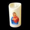 Yousheng LED Christmas Candle Lights Flameless Flickering Prayer Lamp Religious Figure Design Lights for Home Altar Church Decor