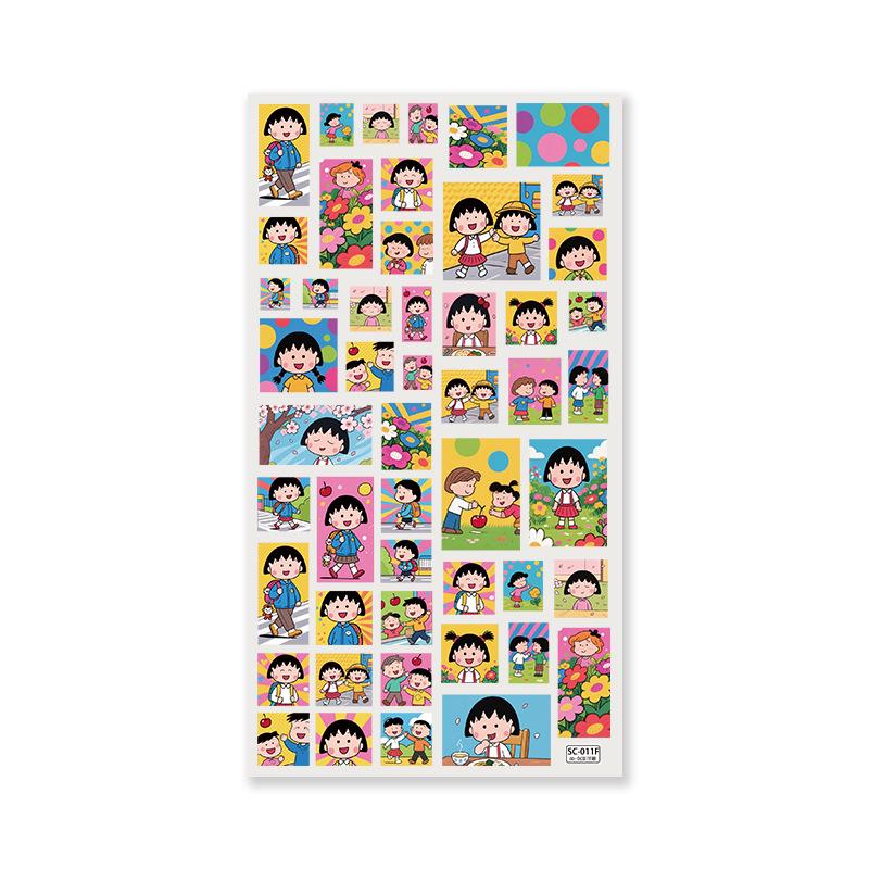 Оригинальный набор тисненых наклеек Sky Chibi Maruko-chan Школьные дни для DIY-журналов и декора