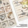 4er-Pack Samt Schmuck-Vitrine mit Schutzfutter Halskettenplatte für Halsketten Ohrring-Aufbewahrung Heimdekorationen