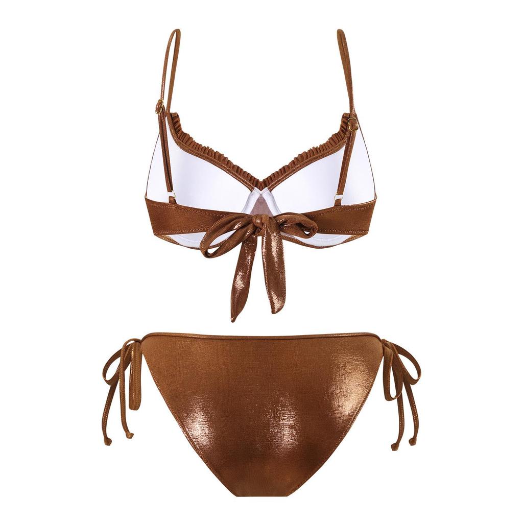 Chic European & American Style Tie-Up Bikini with Gauze Skirt