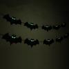 Glowing Eyes Bat Paper Banner For Halloween Kids Birthday Party Decoration Favors Home Wall Hanging Garland Flag Luminous Props