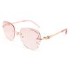 High definition anti-blue reading glasses women hollowed out in the elderly frameless diamond trimming reading anti-blue light