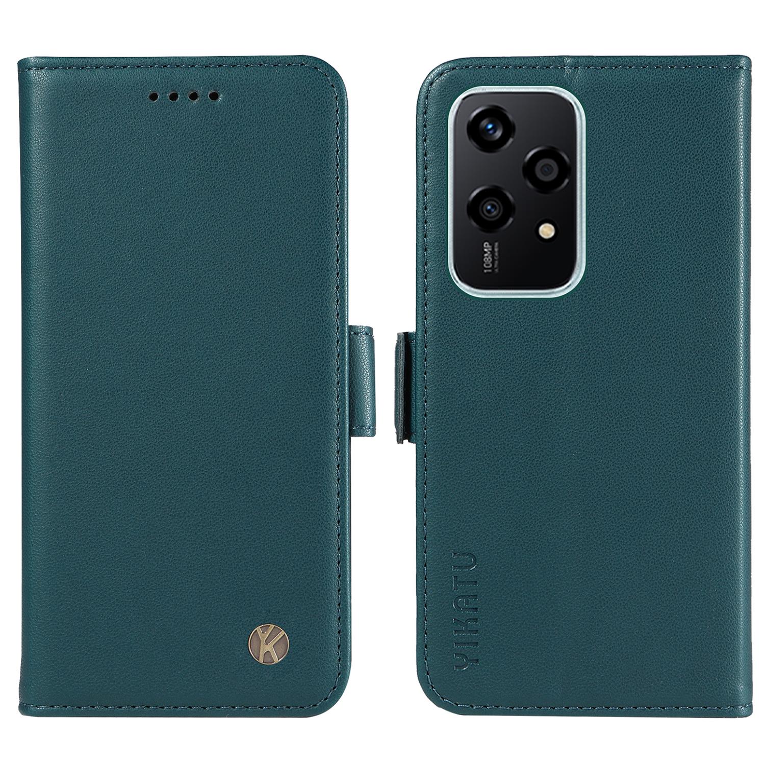 

YIKATU YK-003 Чехол для Honor 200 Lite Кошелек Кожаный чехол для телефона Боковая магнитная застежка Green