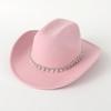 Bridal Zircon Western Cowboy Hat Crystal Atmospheric Fashion Bridal Jazz Hat Party Felt Hat