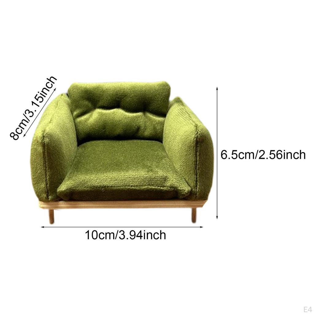 1/12 Puppenhaus Sessel Szenendekoration Realistisch Elegant Sammlung 10x8x6.5cm