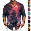 Herren Freizeit Langarmshirt mit Halloween-Print für Frühling, Sommer und Herbst