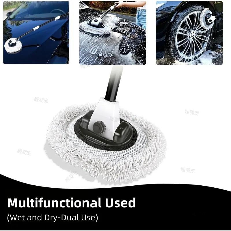 Xiaomi Car Maintenance Brushes Cloths Car Wash Brush Telescoping Long Handle Soft Chenille Mop Window Cleaning Brush Auto Accessories