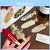 Trendy Oversized Acetate No Trace Hair Claw Versatile Plaid Hair Clip For Women