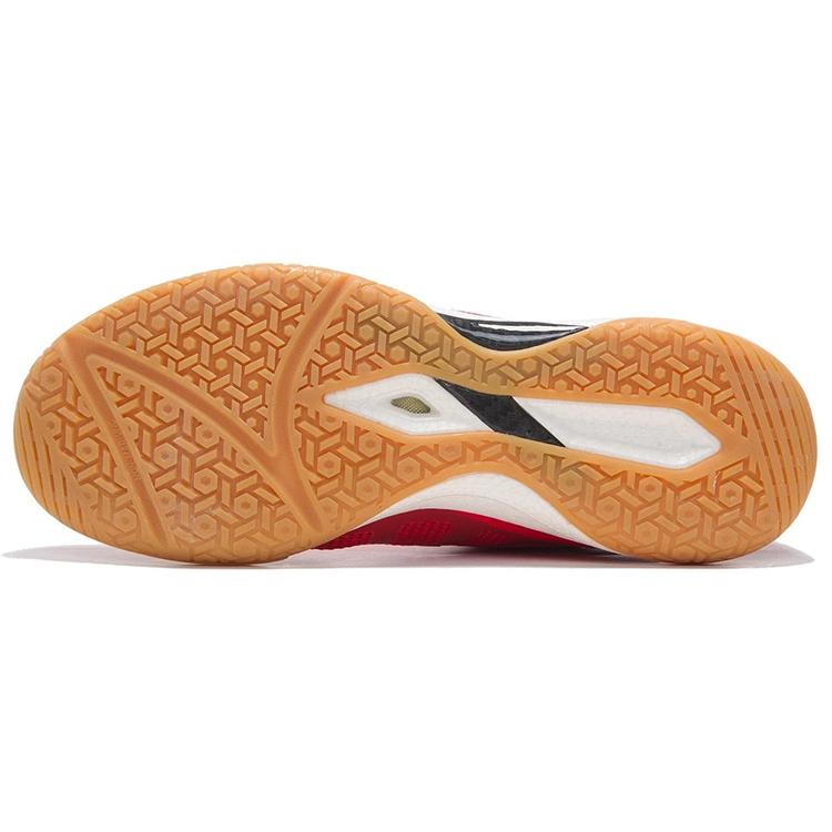 Li Ning Competition Cushioning Slip Resistant Abrasion Resistant Breathable Low Top Table Tennis Shoes Men's Flame Red APPR001-1