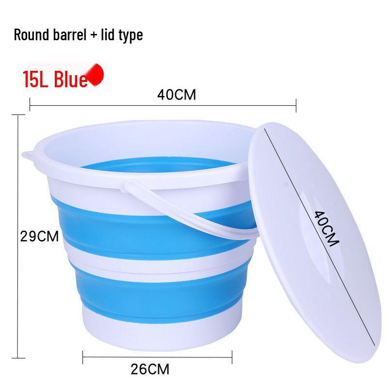 Collapsible Portable Water Bucket for Car Wash, Outdoor, Fishing, and Travel