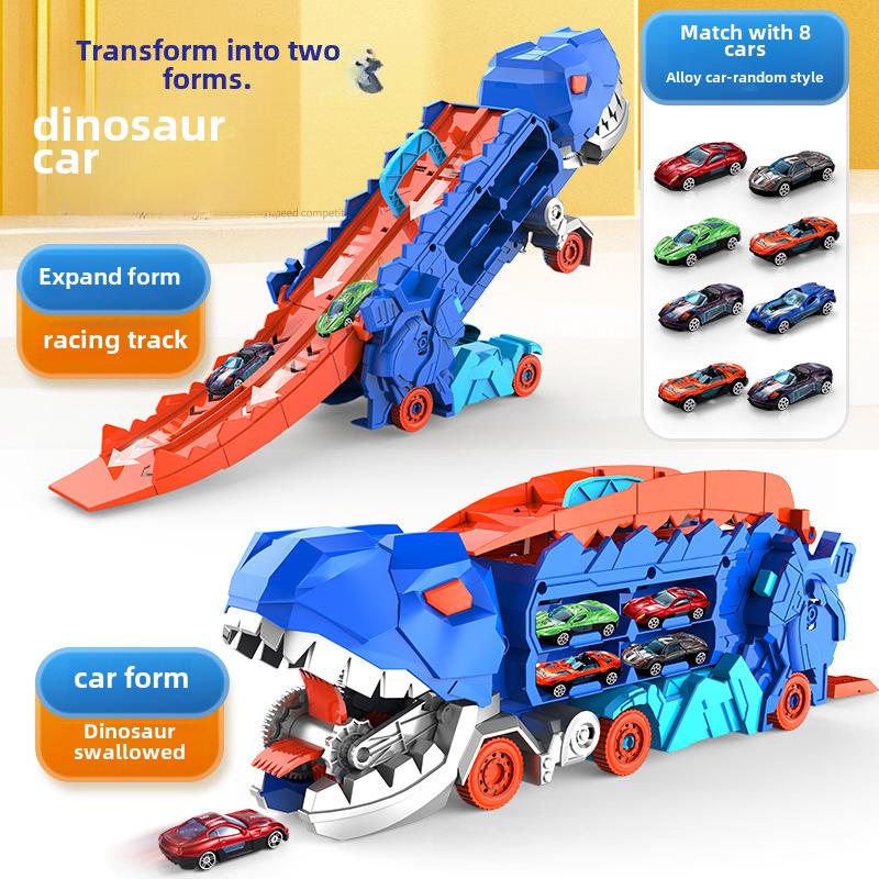 Hrací sada s dinosauří dráhou a úložným prostorem, posuvná auta pro děti ve věku 4-6 let