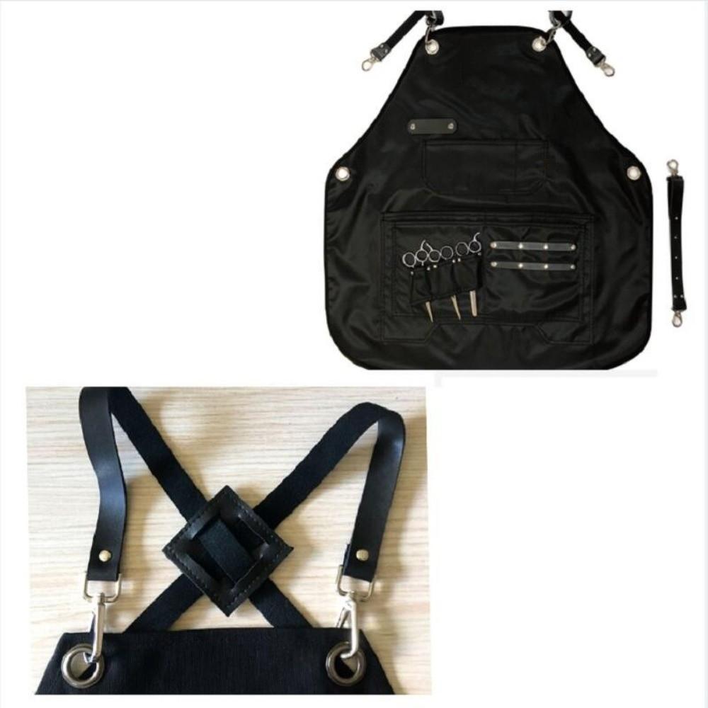 Grembiule da Barbiere con Spallacci Incrociati Grembiule con Cinturino in Pelle Impermeabile Grembiule Salone di Bellezza