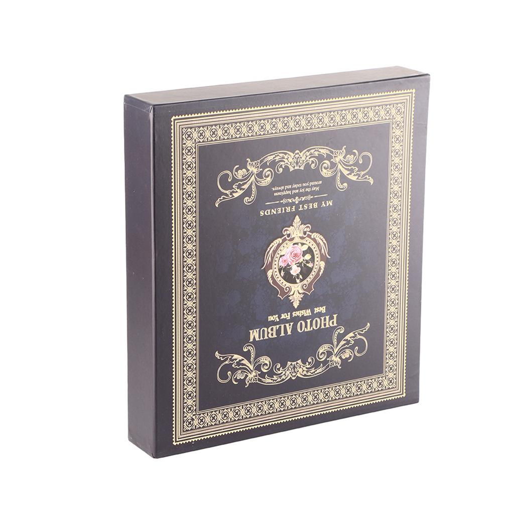 6 & 4 Photo Album For 500 Photos Mixed Insert Type Cardboard Cover Photo Albums(Deep Green)