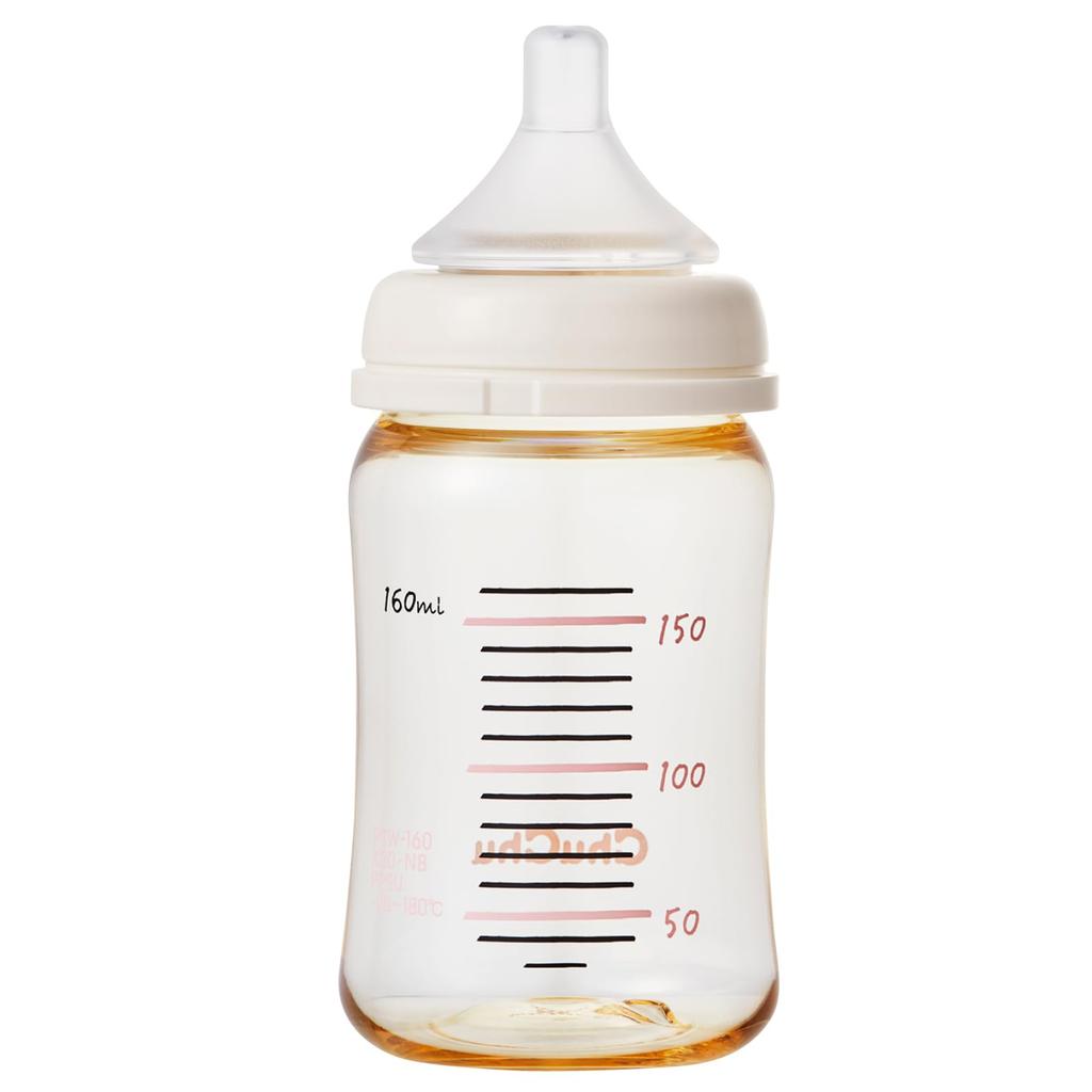ChuChu Wide Mouth Plastic Baby with Made In for Newborns and All Ages Multi-Fit Bottle, 160mL, Nipple, Japan, Weaning,