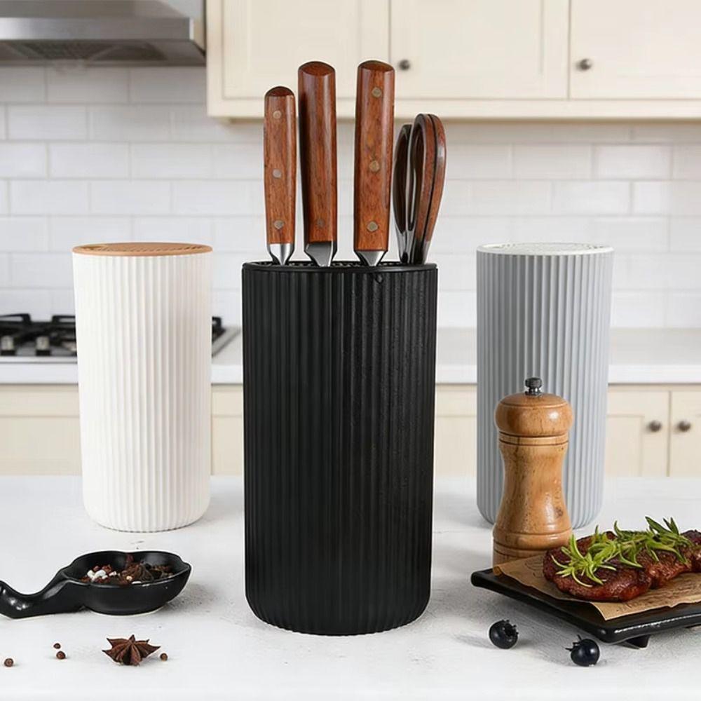Flexible Inserted Design Kitchen Cutter Holder Ribbed Cutter Storage Stand Kitchen Use