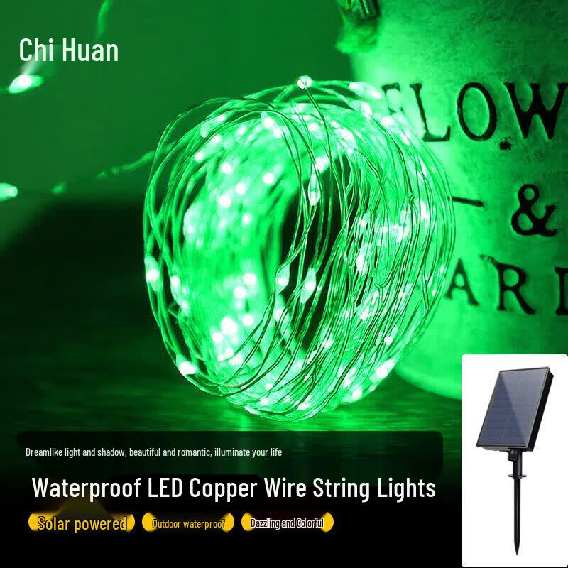 Solar LED Copper Wire Outdoor String Lights