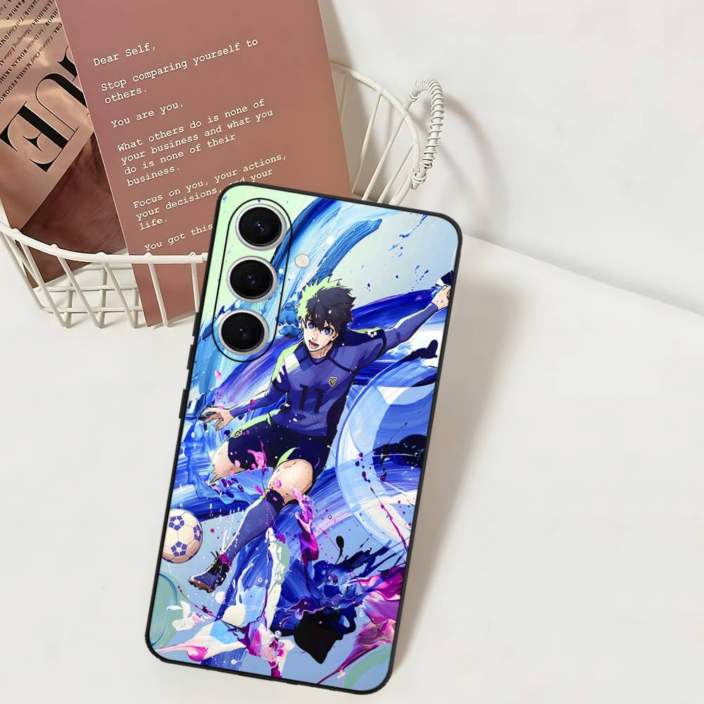 Japan Anime B-Blue Lock Phone Case For Samsung S 24 Fe 25 Ultra Plus 20 Lite 21 30 22 23 24 22 Ultra 5G Fundas