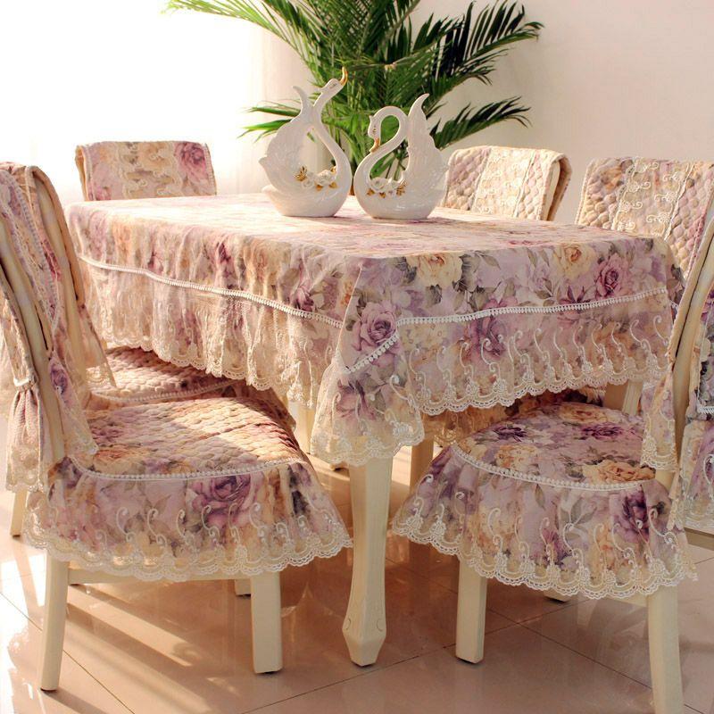 

Скатерть Ткань Прямоугольная Европейский Стиль Чехол на Стул Чехол Скатерть для Обеденного Стола Чехол на Подушку Стула Комплект Скатерть Чехол на Обеденный Стул Для Дома Purple 1 Cushion +1 Backrest