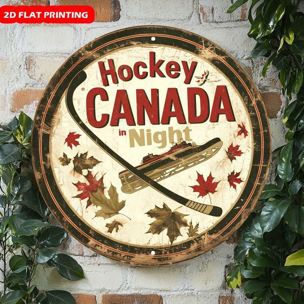 Metal Poster Wall Art Retro Hockey Sign Home Garage Decor