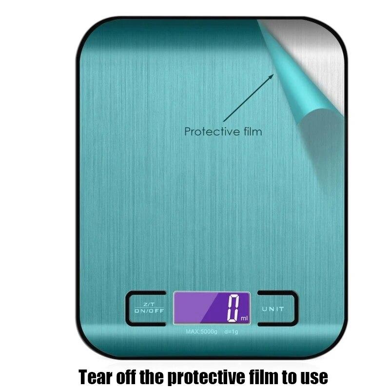 Kitchen Scale Stainless Steel Food Scales Portable Led Electronic Scales Jewelry Baking Weight Digital Scale 5/10Kg