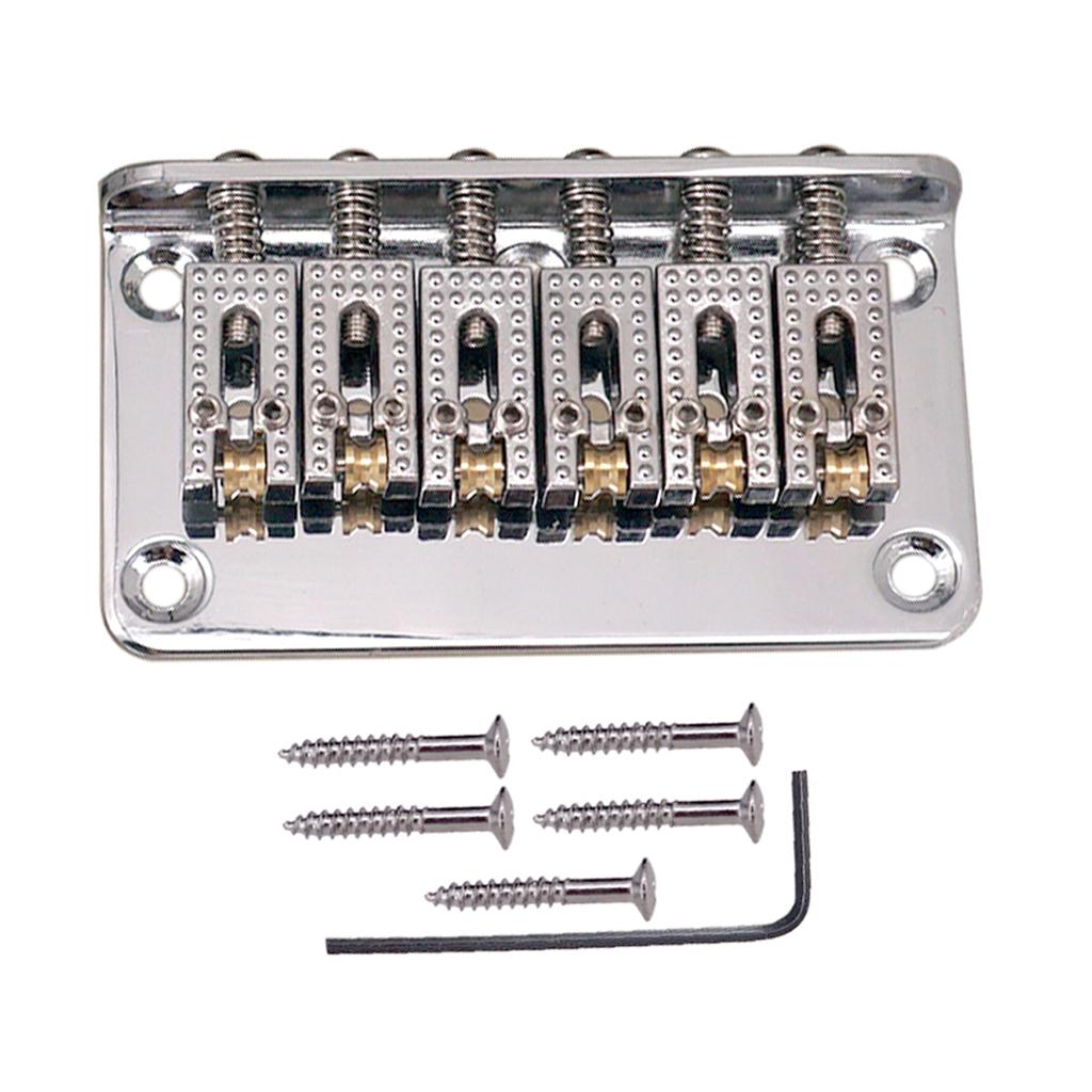 1 Set Guitar Roller Saddle Bridge Saddle Hook Screws Wrench Parts серебряный