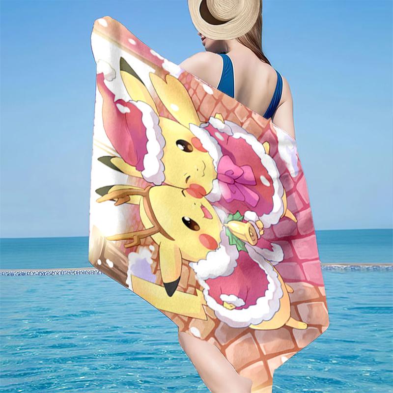 Pika And Friends In Spring Beach Towel, Super Soft Microfiber, Gift for Her/Him, Birthday, for Pool, Beach, Travel, Home Decor Fan gifts