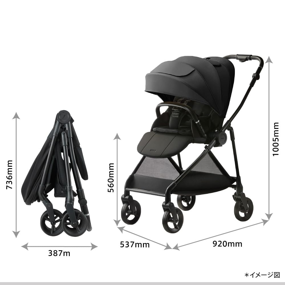 Aprica Luce Free AB A-Type Stroller, for Ages 1 Month To 36 Months, Lightweight, Double-facing, Four-wheel Free-wheeling (beige) [2024 Model],