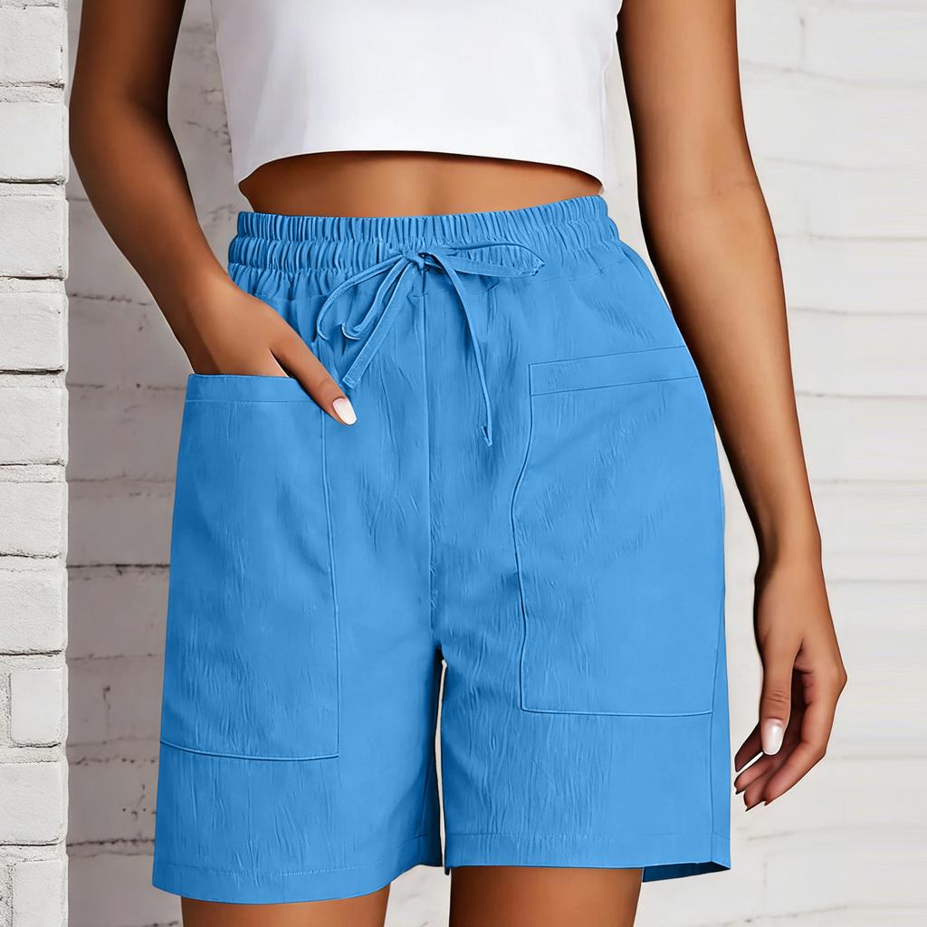 Women's Shorts Casual Summer  Color Beach Loose Pocket Short Skirt Pants