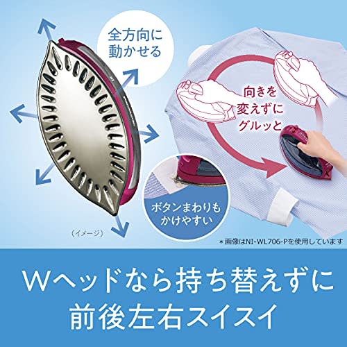 Panasonic Cordless Steam W Head Iron Beige NI-WL706-C