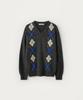 Sseomweeobeoteo Noelle Argyle Knit - Charcoal