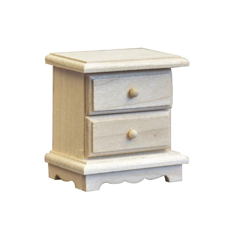 Doll House Zakka Model Realistic Dollhouses Bedside Table Realistic Play Bedstand Realistic 1:12 Model Mini Size Toy 1