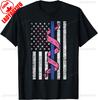 Blue Line Police Us Flag T Shirt Pink Ribbon Breast Cancer Shirt Support Law Enforceunisext Honor Survivors Cotton Tee For Unisex