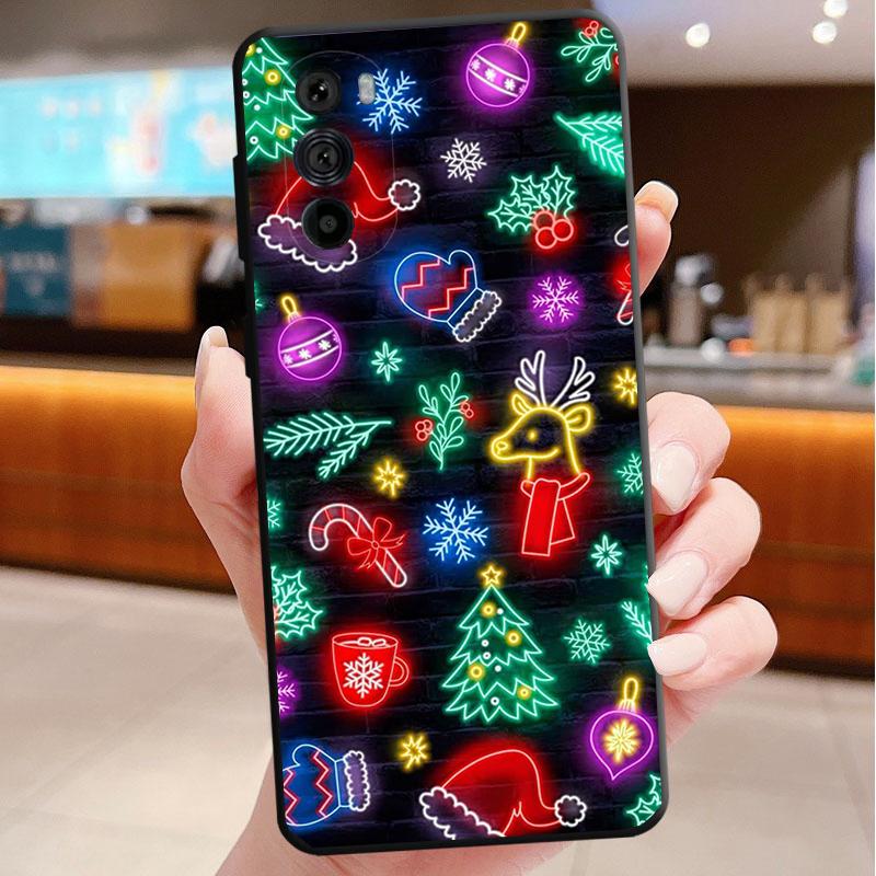 Christmas Aesthetic Cartoon Phone Case For Motorola Edge 50 40 Pro 60 50 40 30 Ultra Neo Fusion Moto G Play G Stylus G Power G